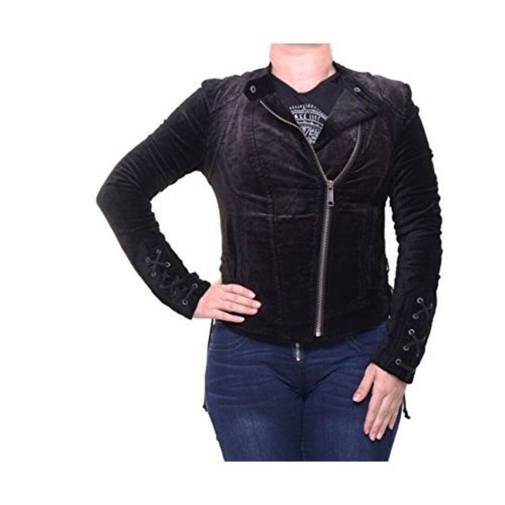 Free People Womens Lacey Velvet Jacket Black SM (Women's 4-6)